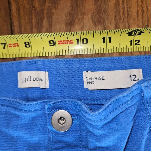 J. Jill High-Rise Cropped Jeans  Pull-On Style  Women’s Size 12  Blue Denim - Picture 8 of 8